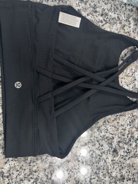 lululemon athletica Black Ribbed Sports Bra